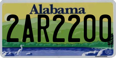 AL license plate 2AR2200