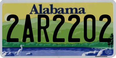 AL license plate 2AR2202