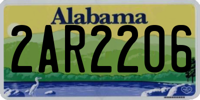 AL license plate 2AR2206