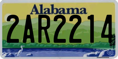 AL license plate 2AR2214