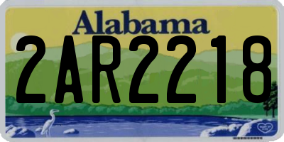 AL license plate 2AR2218