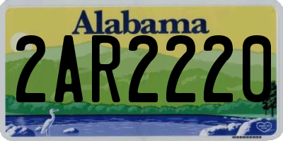 AL license plate 2AR2220