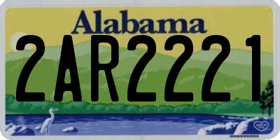 AL license plate 2AR2221