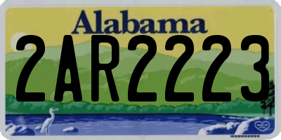 AL license plate 2AR2223