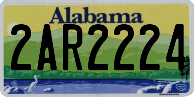 AL license plate 2AR2224