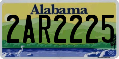 AL license plate 2AR2225