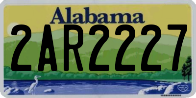 AL license plate 2AR2227
