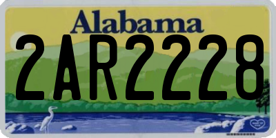 AL license plate 2AR2228