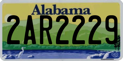 AL license plate 2AR2229
