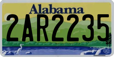 AL license plate 2AR2235
