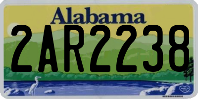 AL license plate 2AR2238
