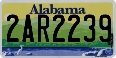 AL license plate 2AR2239
