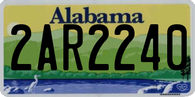 AL license plate 2AR2240