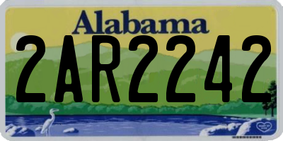 AL license plate 2AR2242