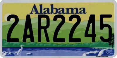 AL license plate 2AR2245