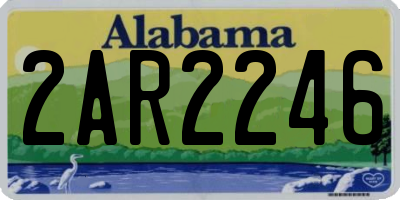 AL license plate 2AR2246