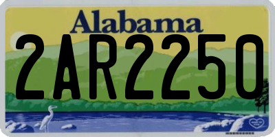 AL license plate 2AR2250