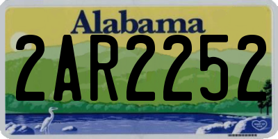 AL license plate 2AR2252