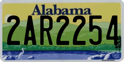 AL license plate 2AR2254