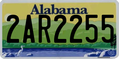 AL license plate 2AR2255