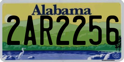 AL license plate 2AR2256