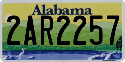 AL license plate 2AR2257