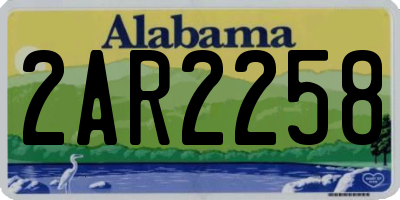 AL license plate 2AR2258