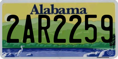 AL license plate 2AR2259