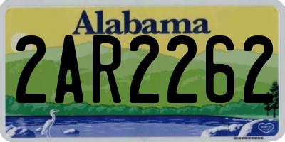 AL license plate 2AR2262