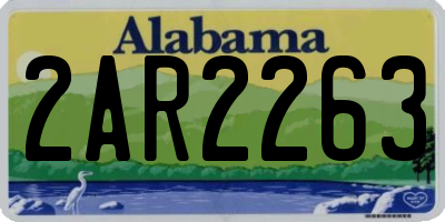 AL license plate 2AR2263