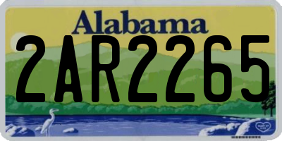 AL license plate 2AR2265