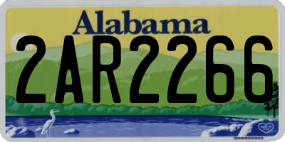 AL license plate 2AR2266