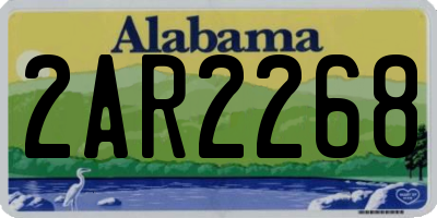 AL license plate 2AR2268