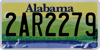 AL license plate 2AR2279
