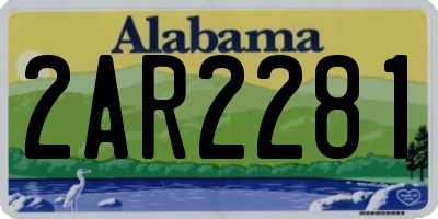 AL license plate 2AR2281