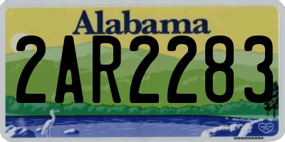 AL license plate 2AR2283