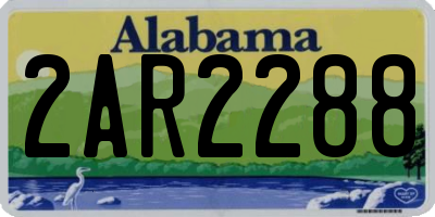 AL license plate 2AR2288