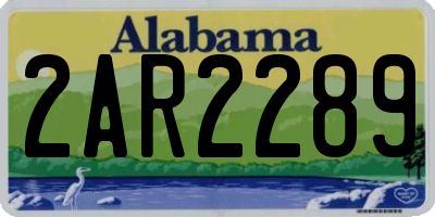 AL license plate 2AR2289