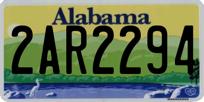 AL license plate 2AR2294