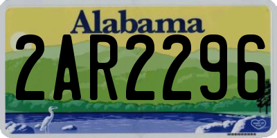 AL license plate 2AR2296