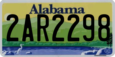 AL license plate 2AR2298