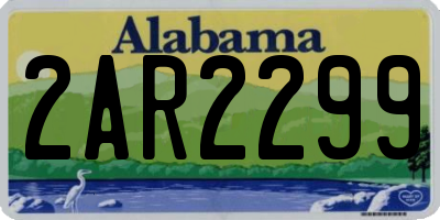 AL license plate 2AR2299