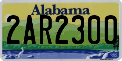 AL license plate 2AR2300