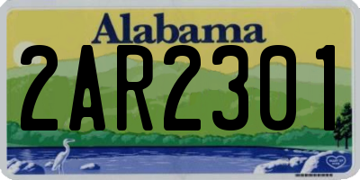 AL license plate 2AR2301