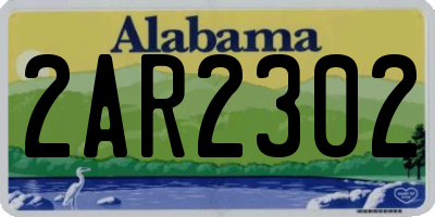 AL license plate 2AR2302