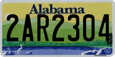 AL license plate 2AR2304