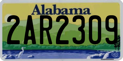 AL license plate 2AR2309