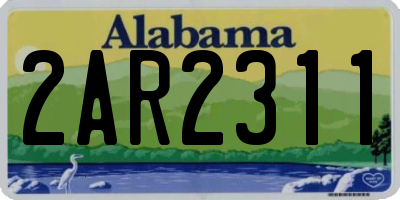 AL license plate 2AR2311