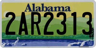 AL license plate 2AR2313