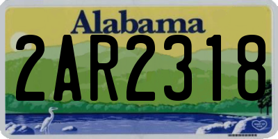 AL license plate 2AR2318
